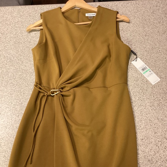SOLD!!! Calvin Klein Clasp Tie Waist Dress - Picture 3 of 9